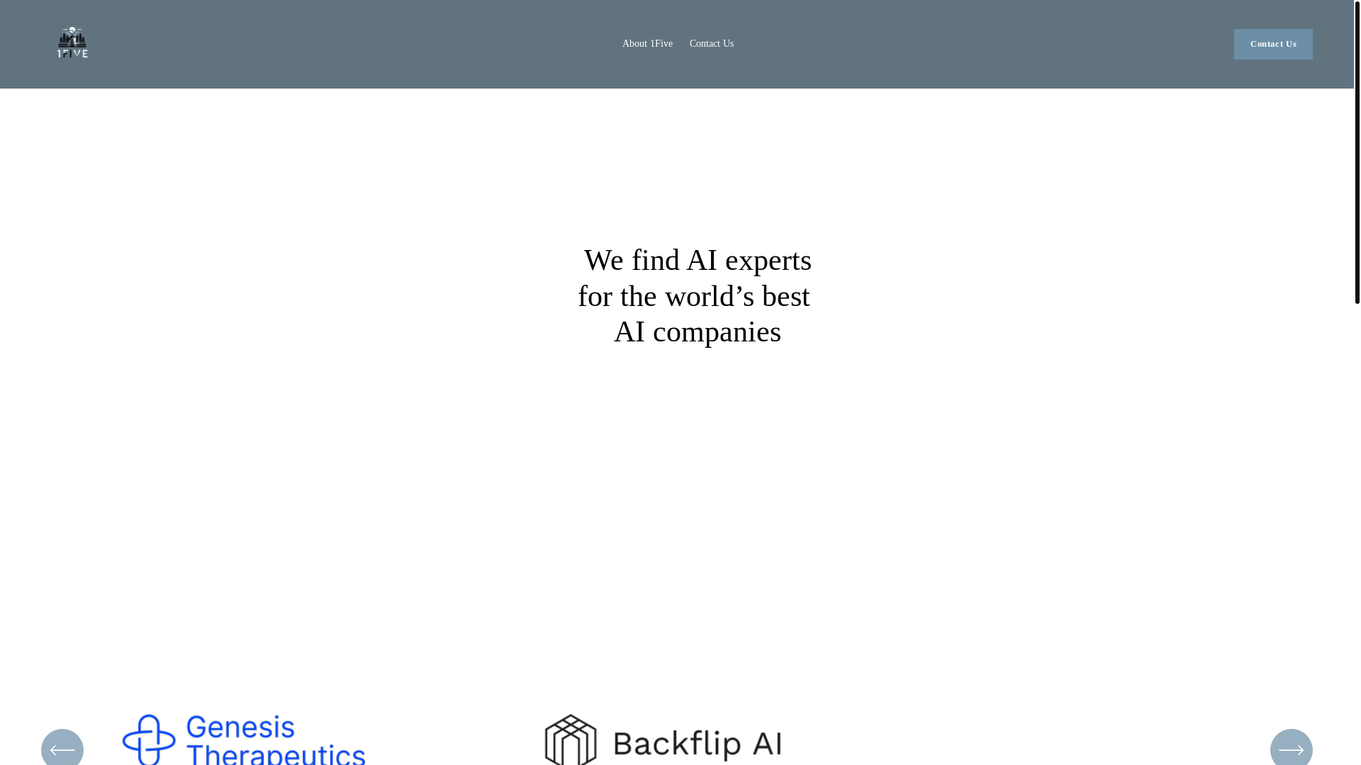 website screenshot of https://1five.ai/