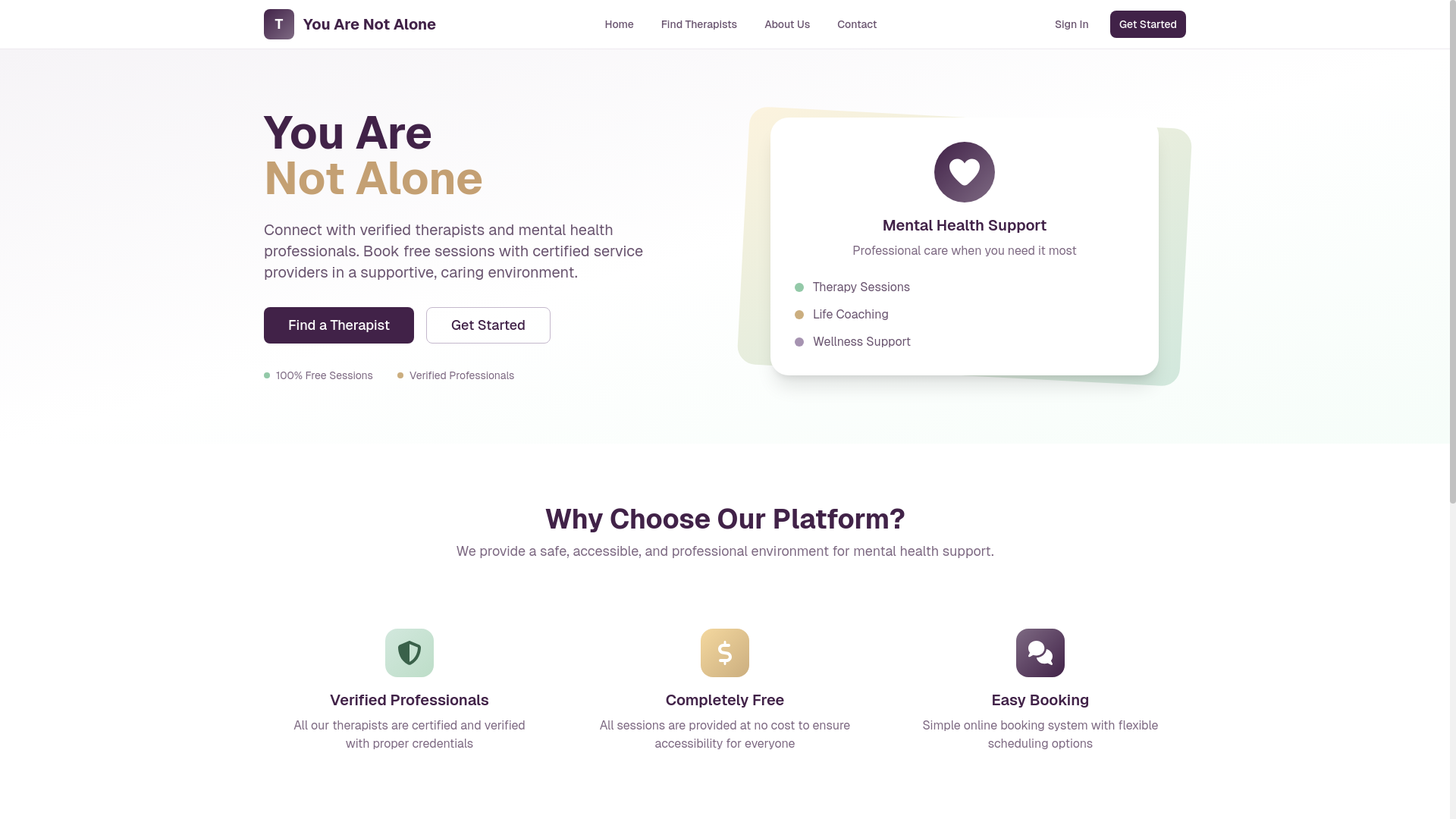 website screenshot of https://therapist-app.pages.dev/