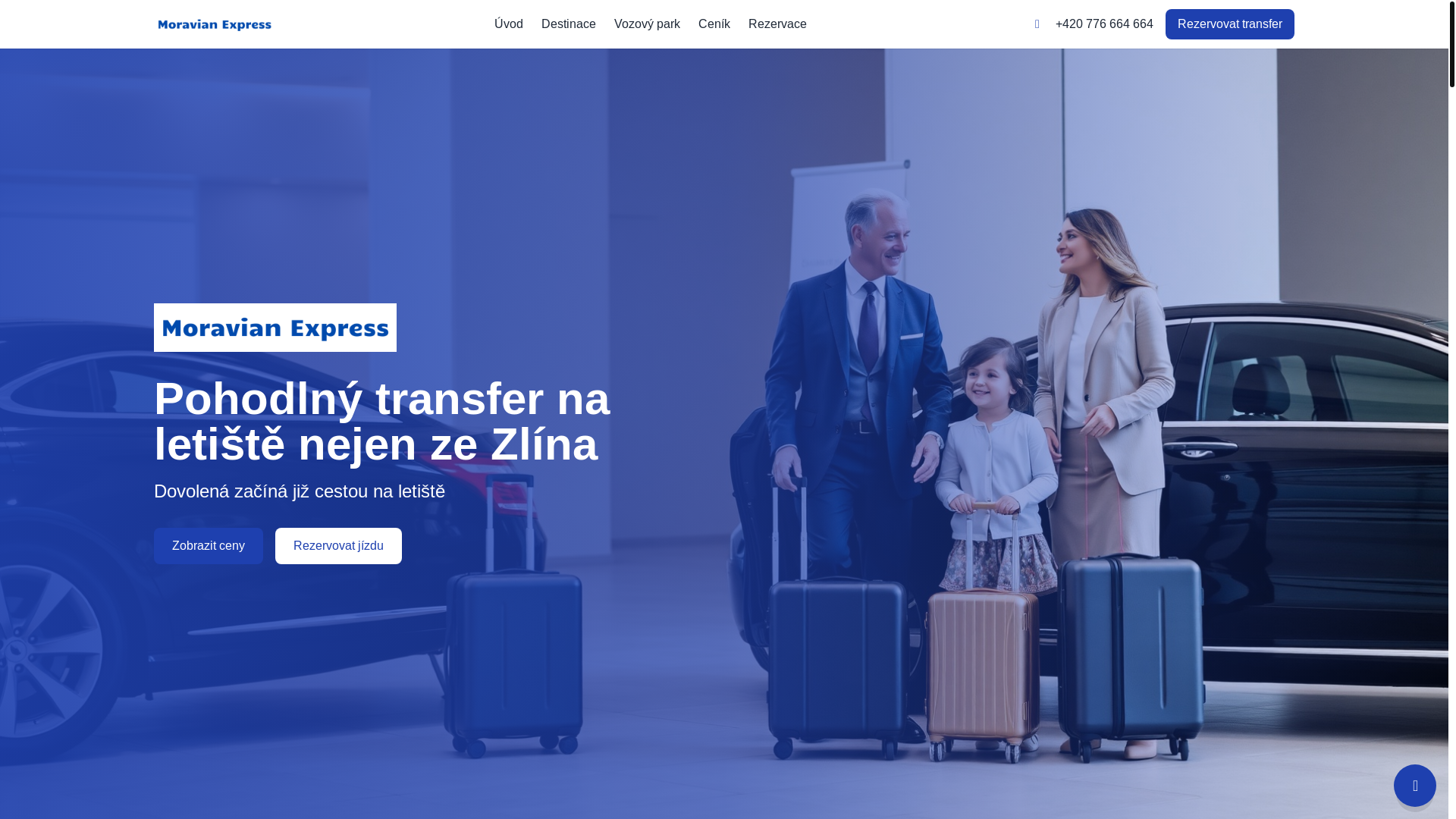 website screenshot of https://moravianexpress.cz/