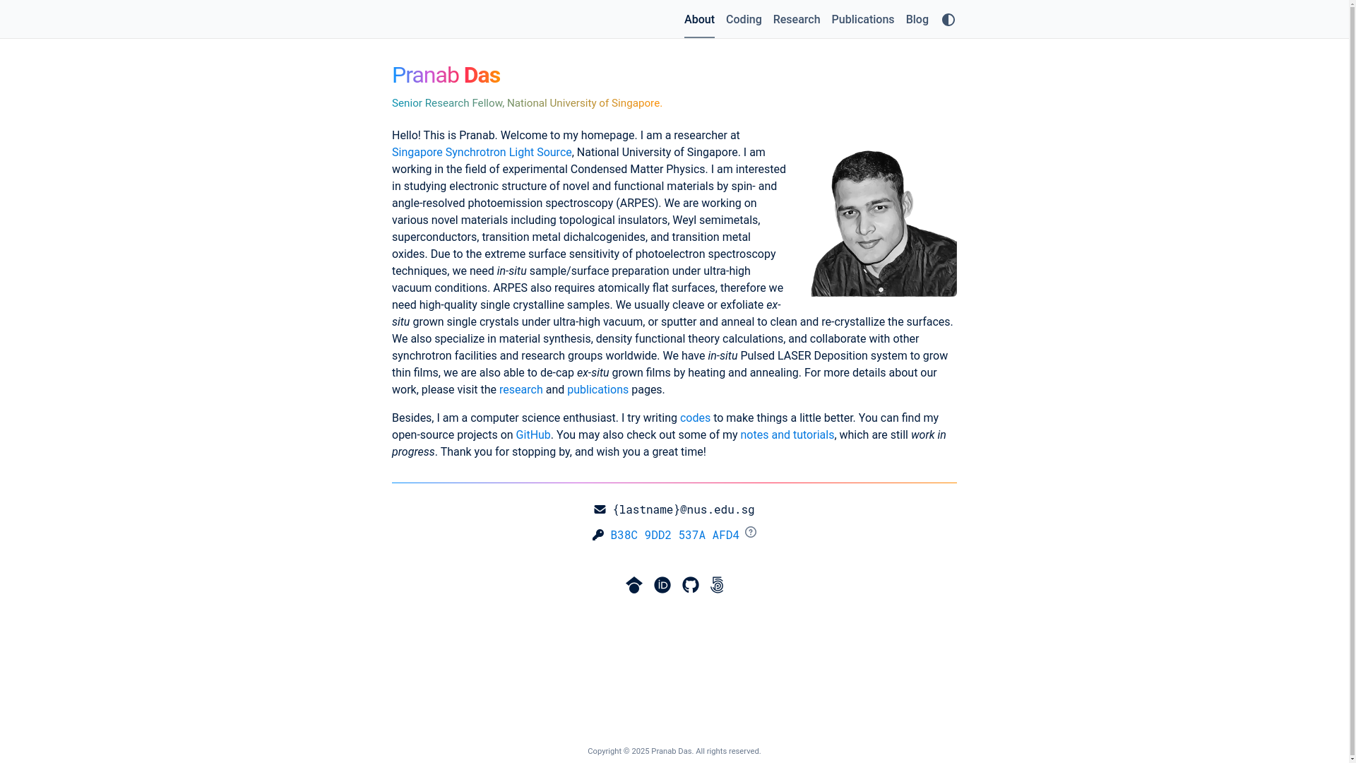 website screenshot of https://pranab.pages.dev/