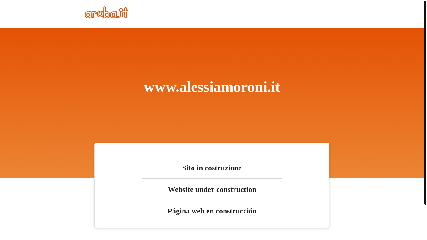website screenshot of https://alessiamoroni.it/