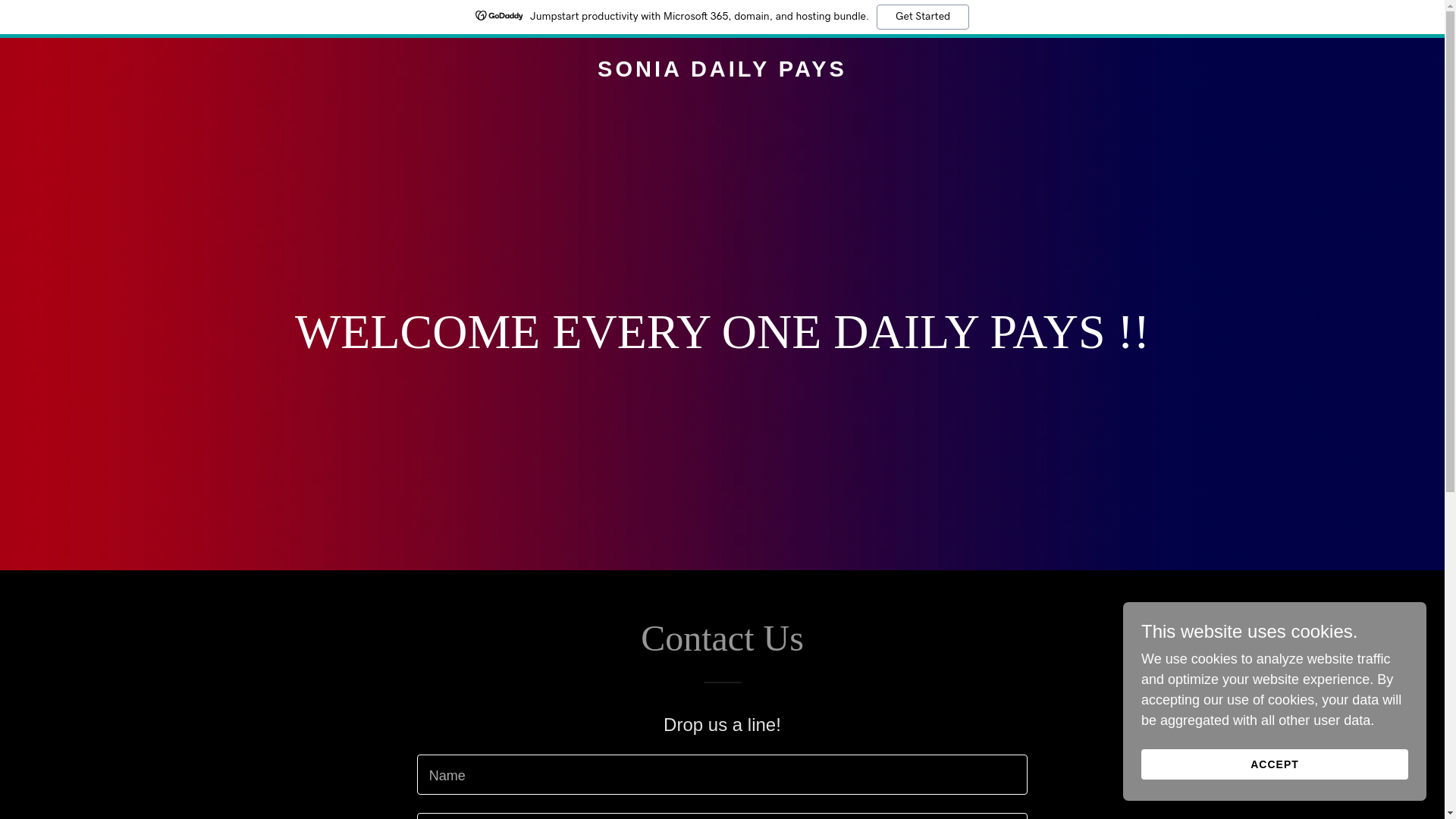 website screenshot of https://soniadailypays.com/