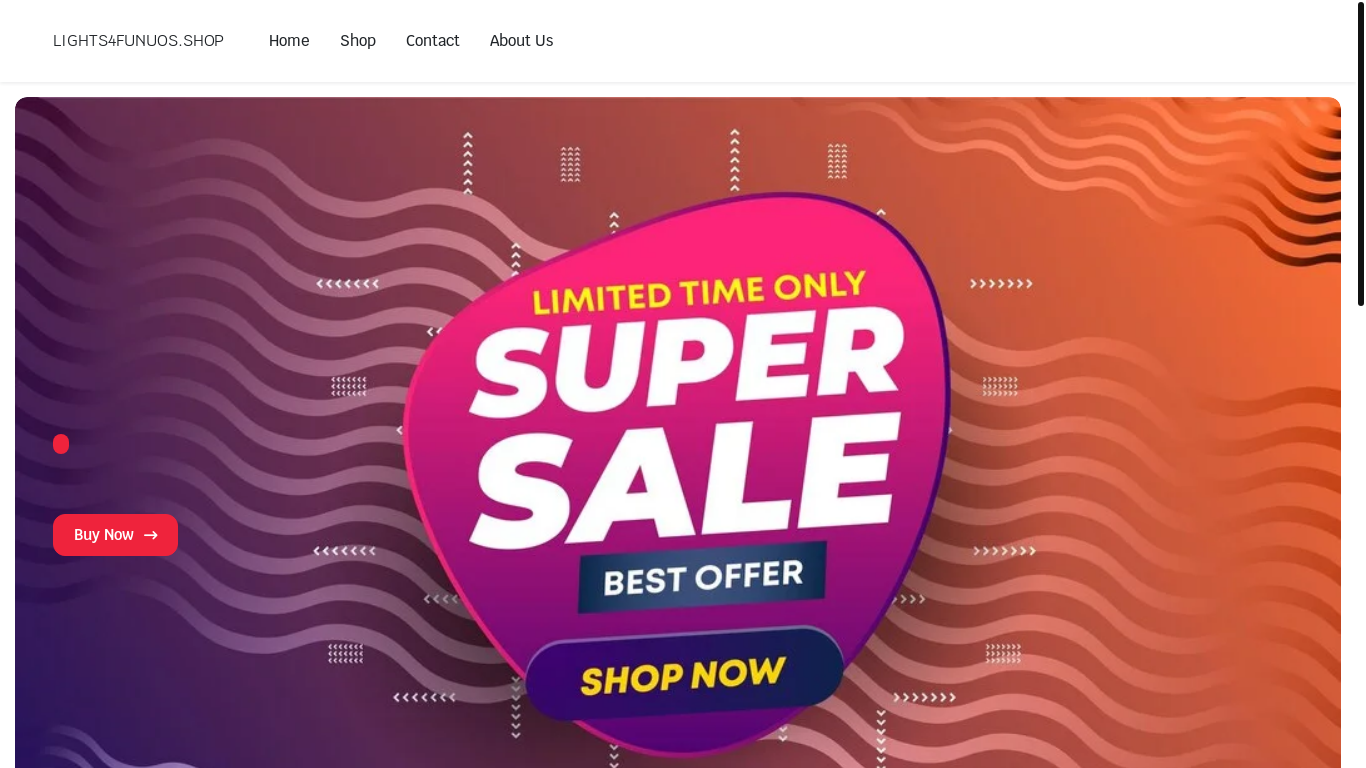 website screenshot of https://lights4funuos.shop/