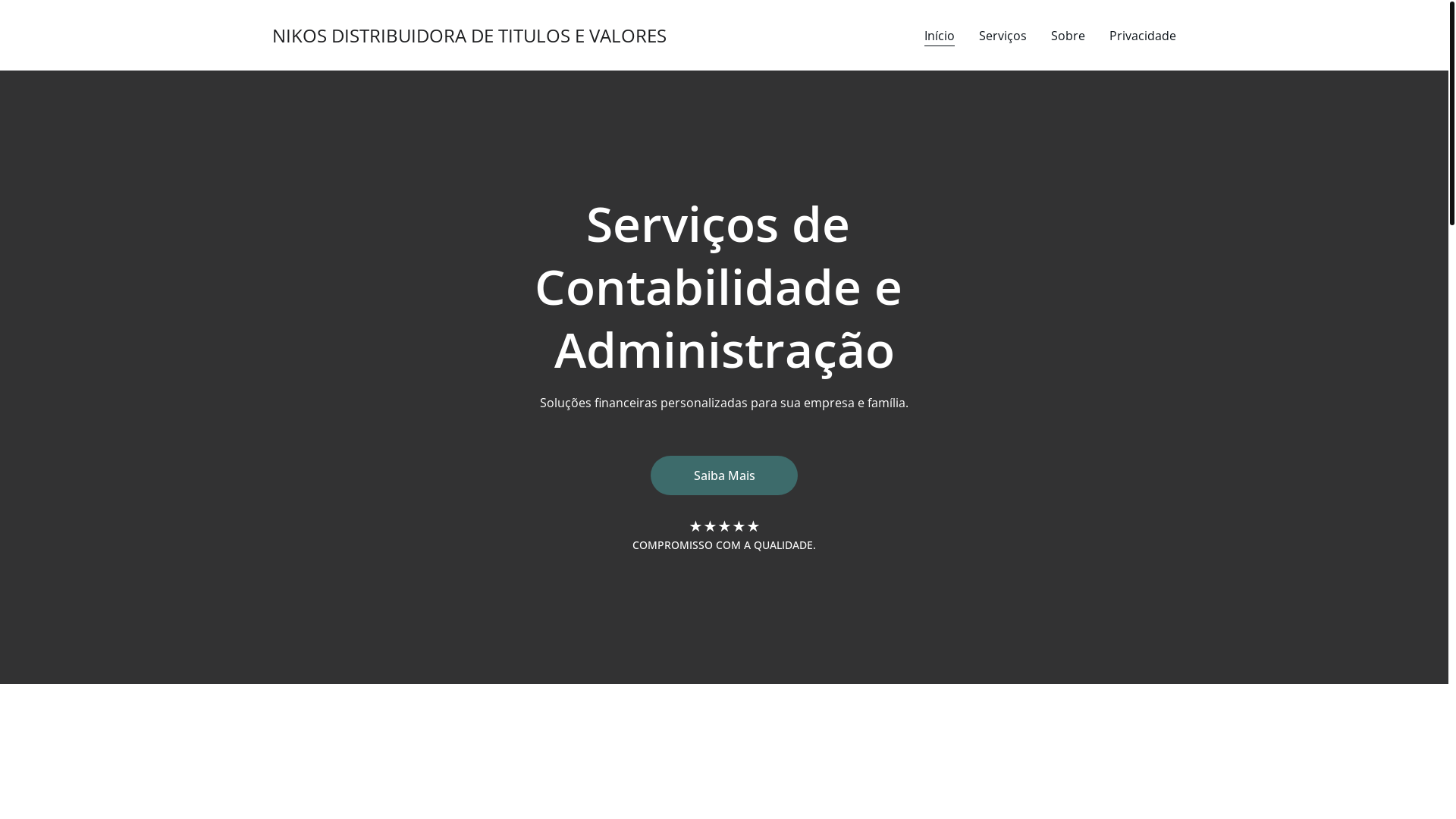 website screenshot of https://nikosdistribuidoradetitulosevaloresmobiliariosltda.shop/