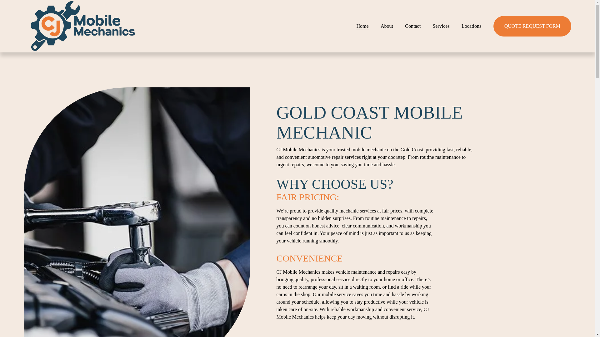 website screenshot of https://cjmobilemechanics.com.au/