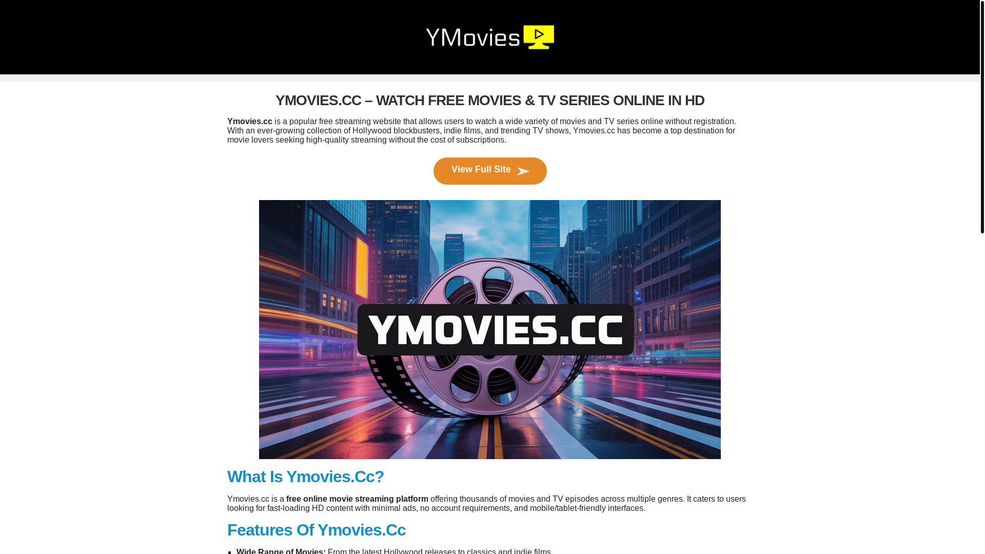 website screenshot of https://ymovies.rest/