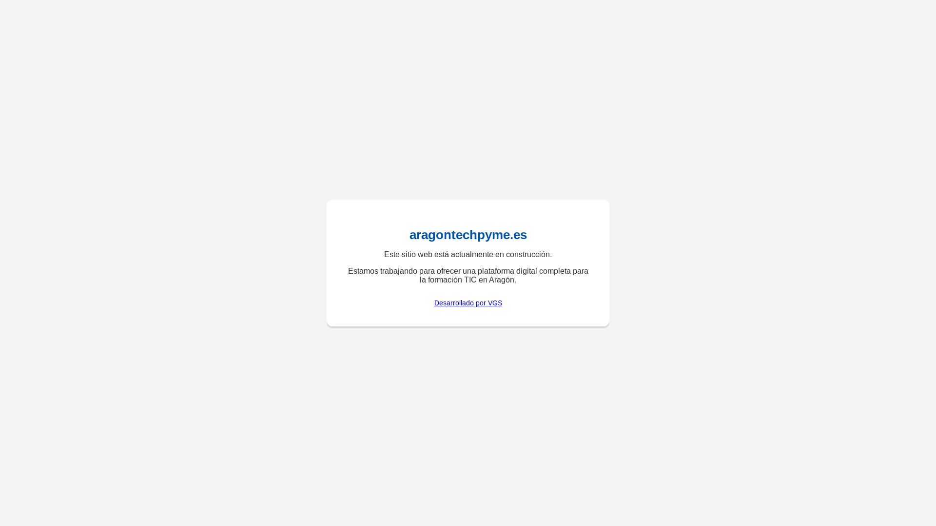 website screenshot of https://aragontechpyme.es/