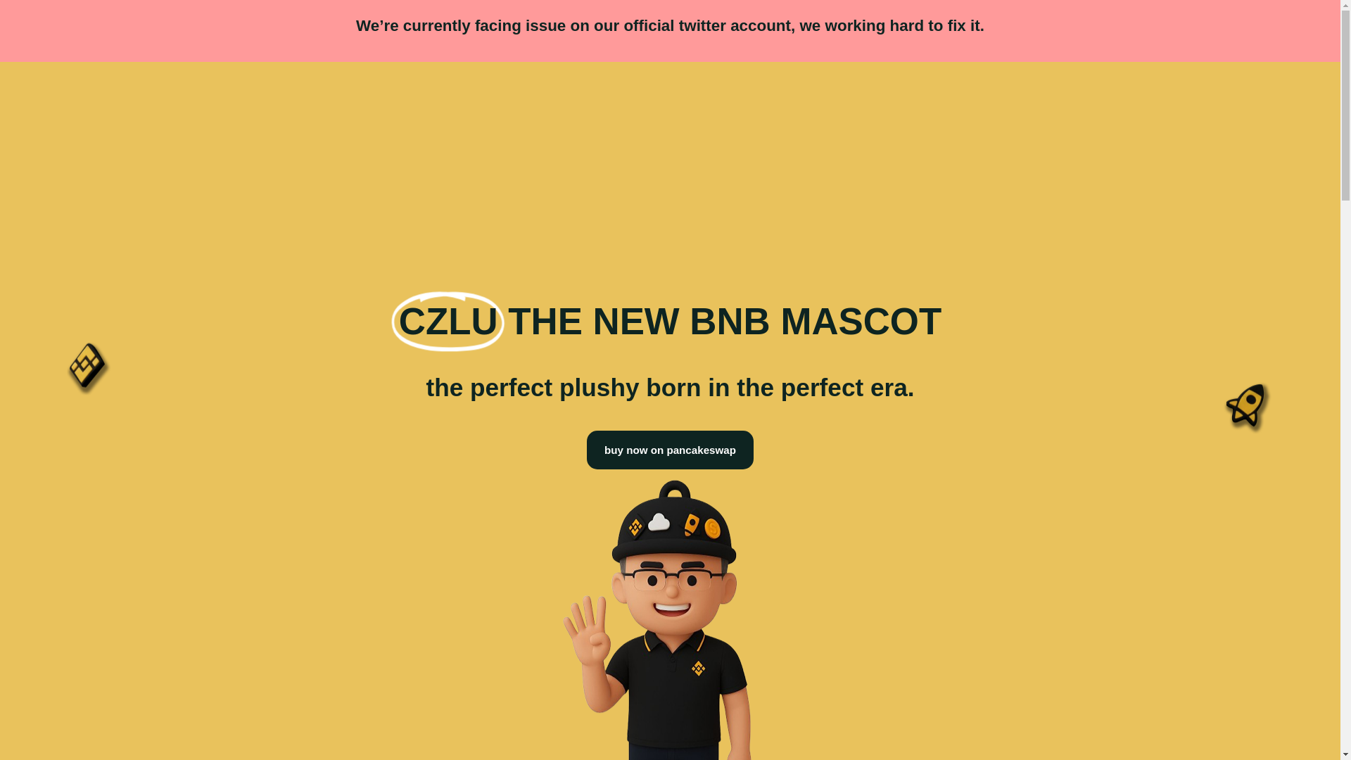 website screenshot of https://czluonbnb.xyz/