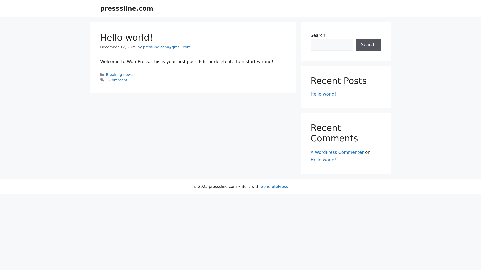 website screenshot of https://presssline.com/