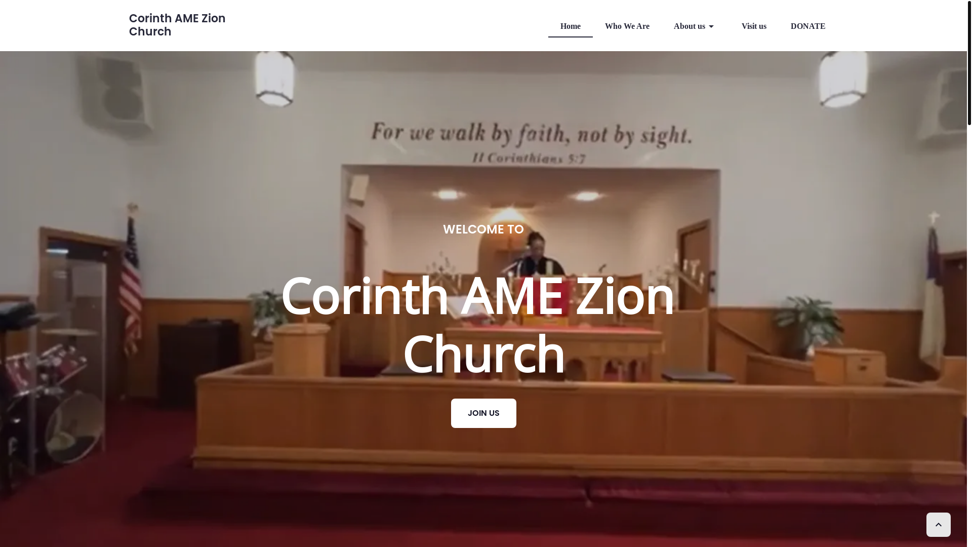 website screenshot of https://corinthamez.church/