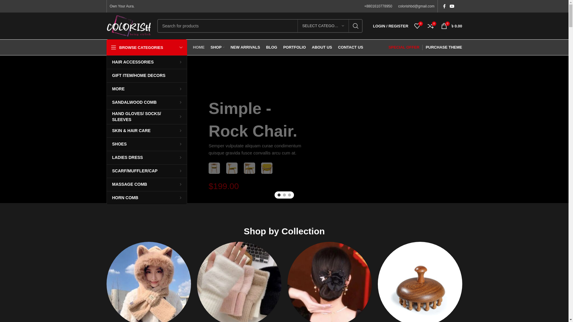 website screenshot of https://colorishfashion.com/