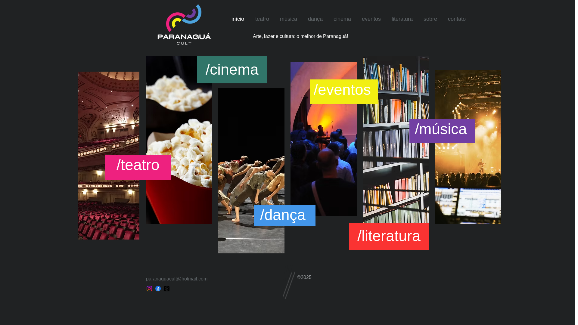 website screenshot of https://paranaguacult.com.br/