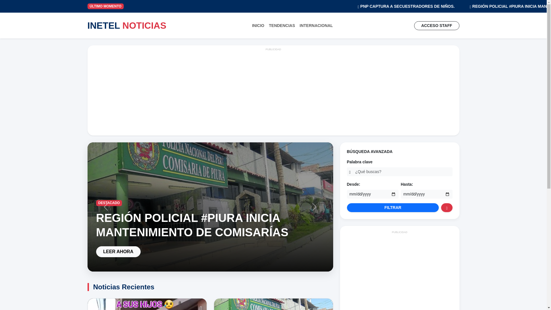 website screenshot of https://inetelnoticias.com/