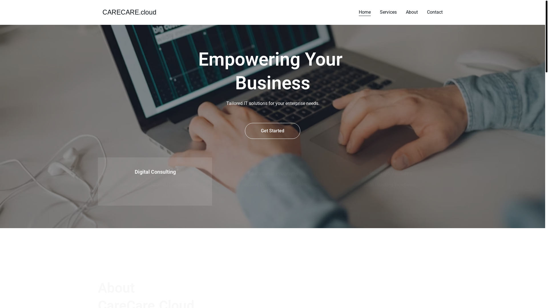 website screenshot of https://carecare.cloud/