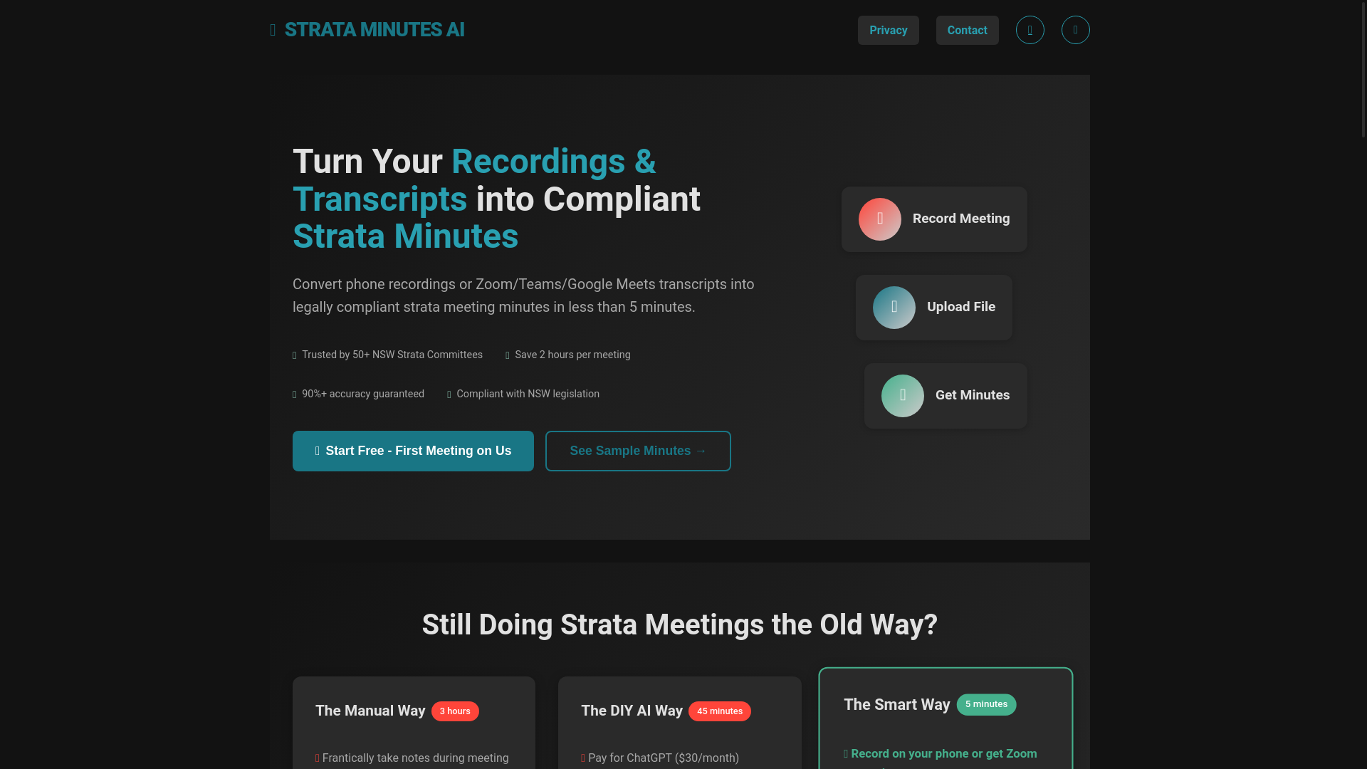 website screenshot of https://strata-ai.pages.dev/