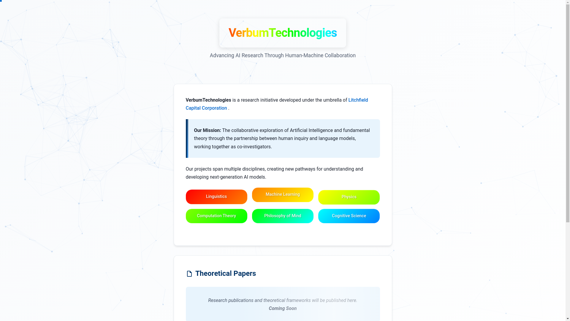 website screenshot of https://verbumtechnologies.pages.dev/