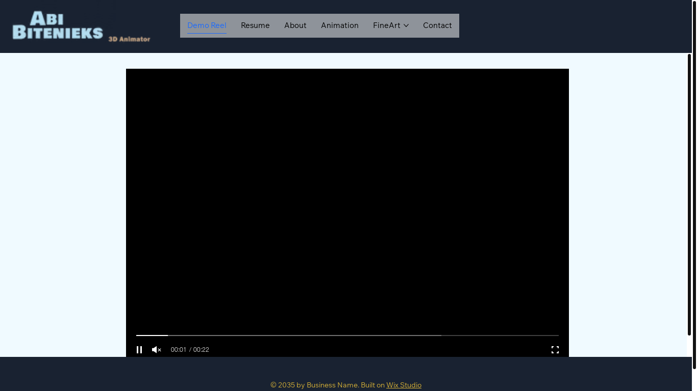 website screenshot of https://abibitenieks.studio/