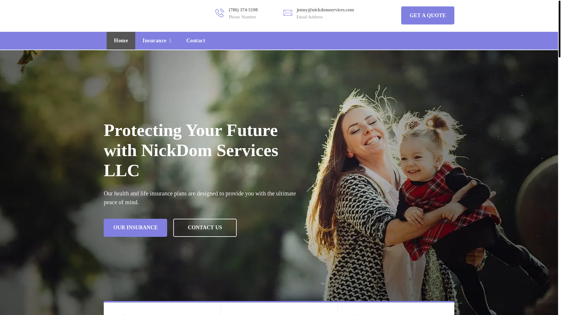 website screenshot of https://nickdomservices.com/