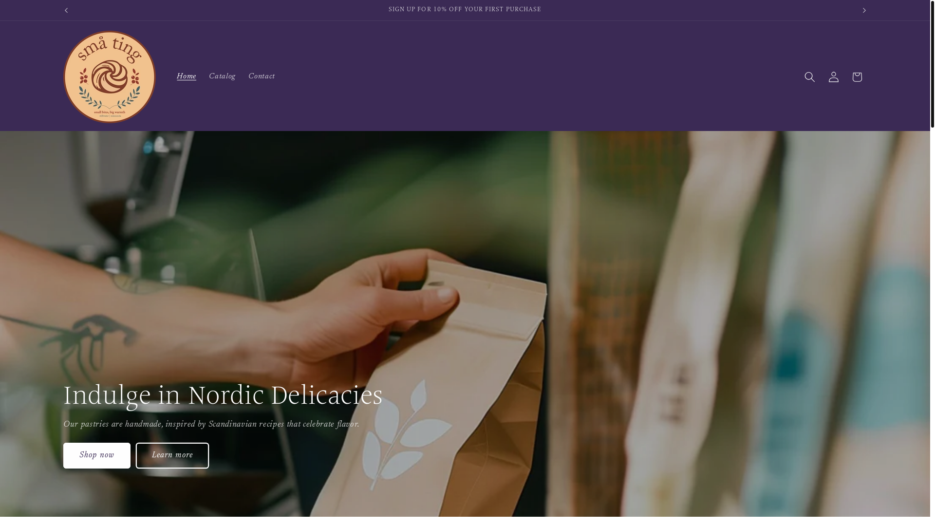 website screenshot of https://smatingbakery.com/