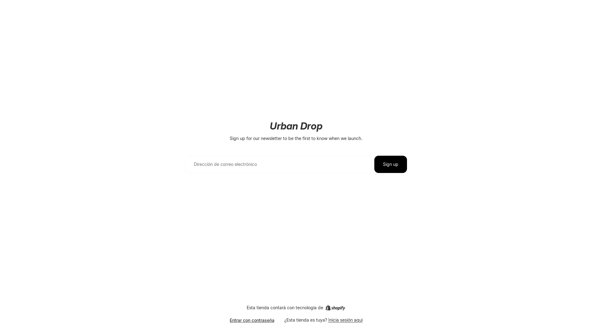 website screenshot of https://urbandrop.company/