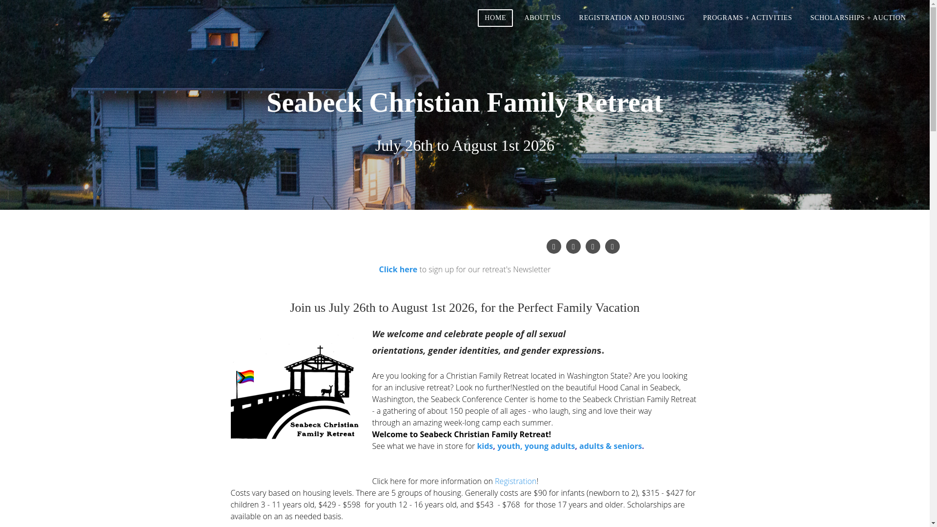website screenshot of https://scfretreat.com/