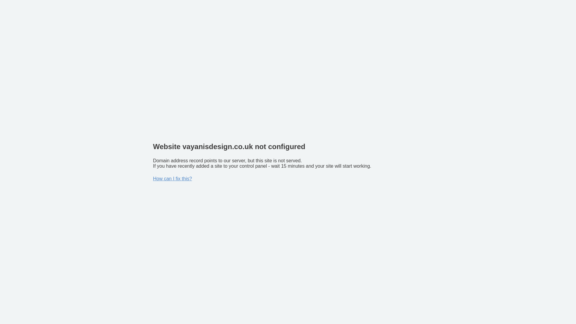 website screenshot of https://vayanisdesign.co.uk/