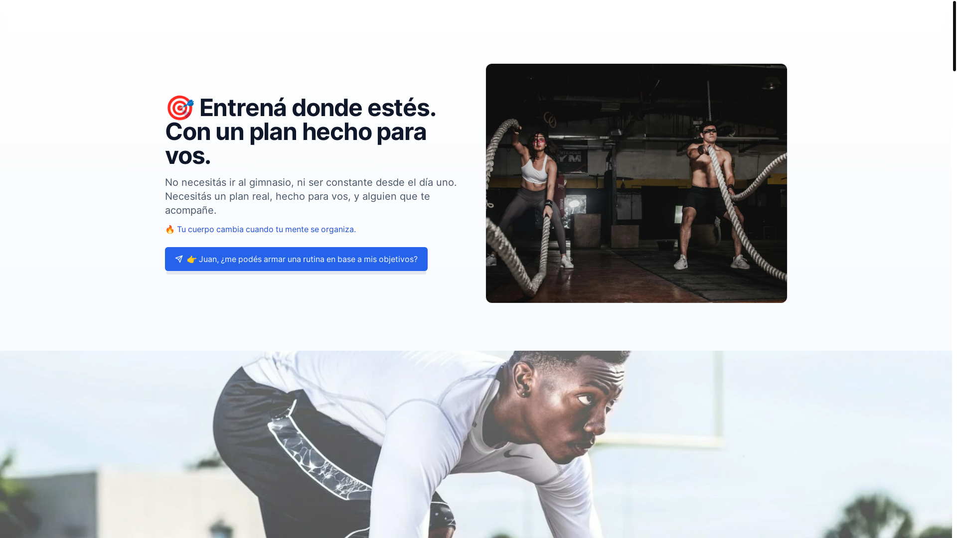 website screenshot of https://juantucoach.pages.dev/