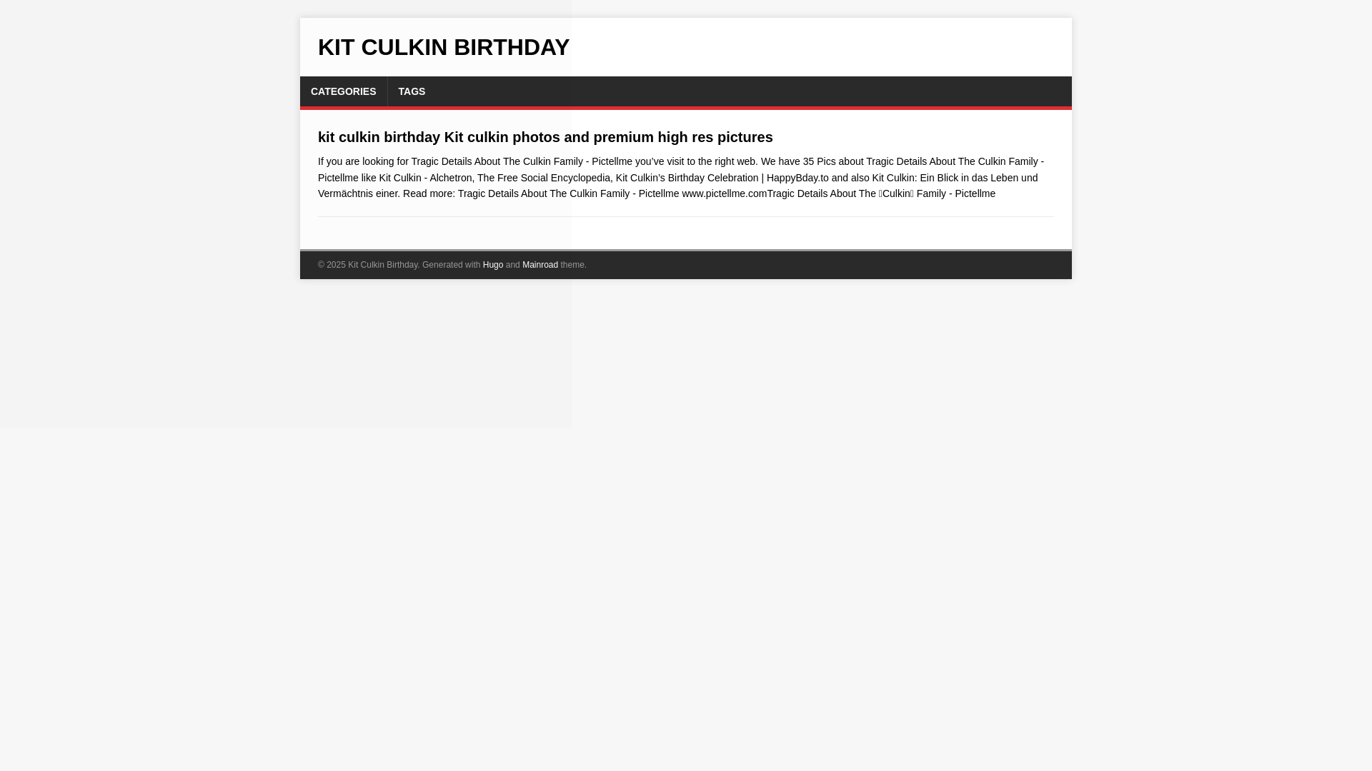 website screenshot of https://kit-culkin-birthday.pages.dev/