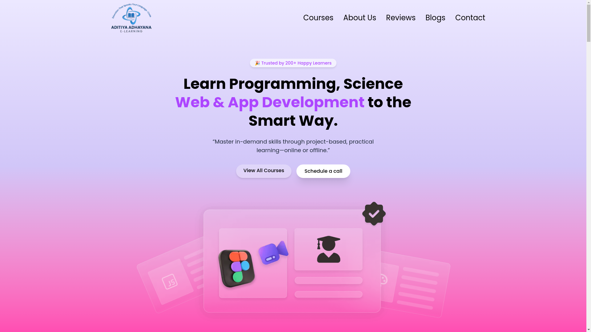 website screenshot of https://aditiyaadhayana.com/