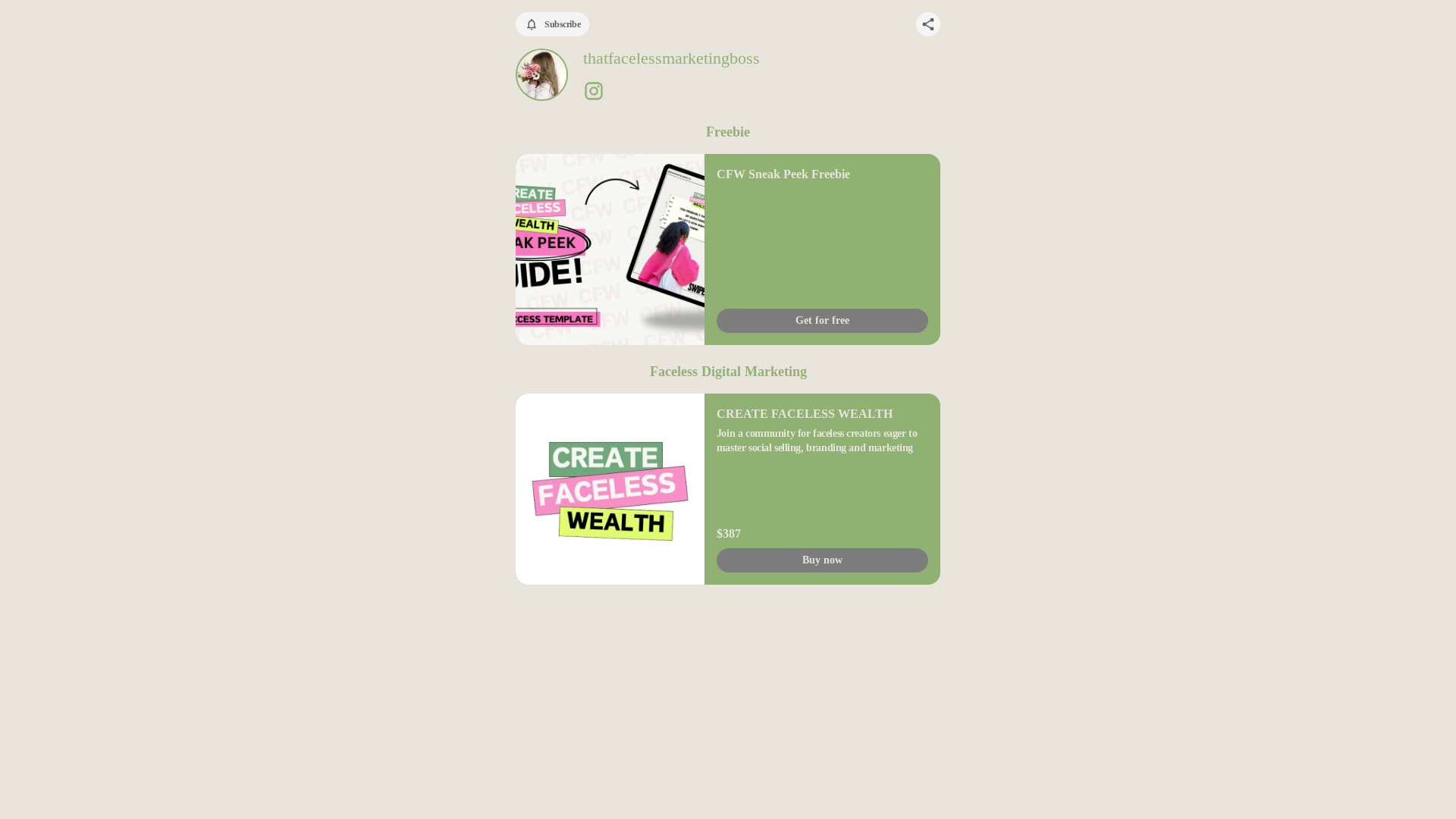 website screenshot of https://thatfacelessmarketingboss.com/