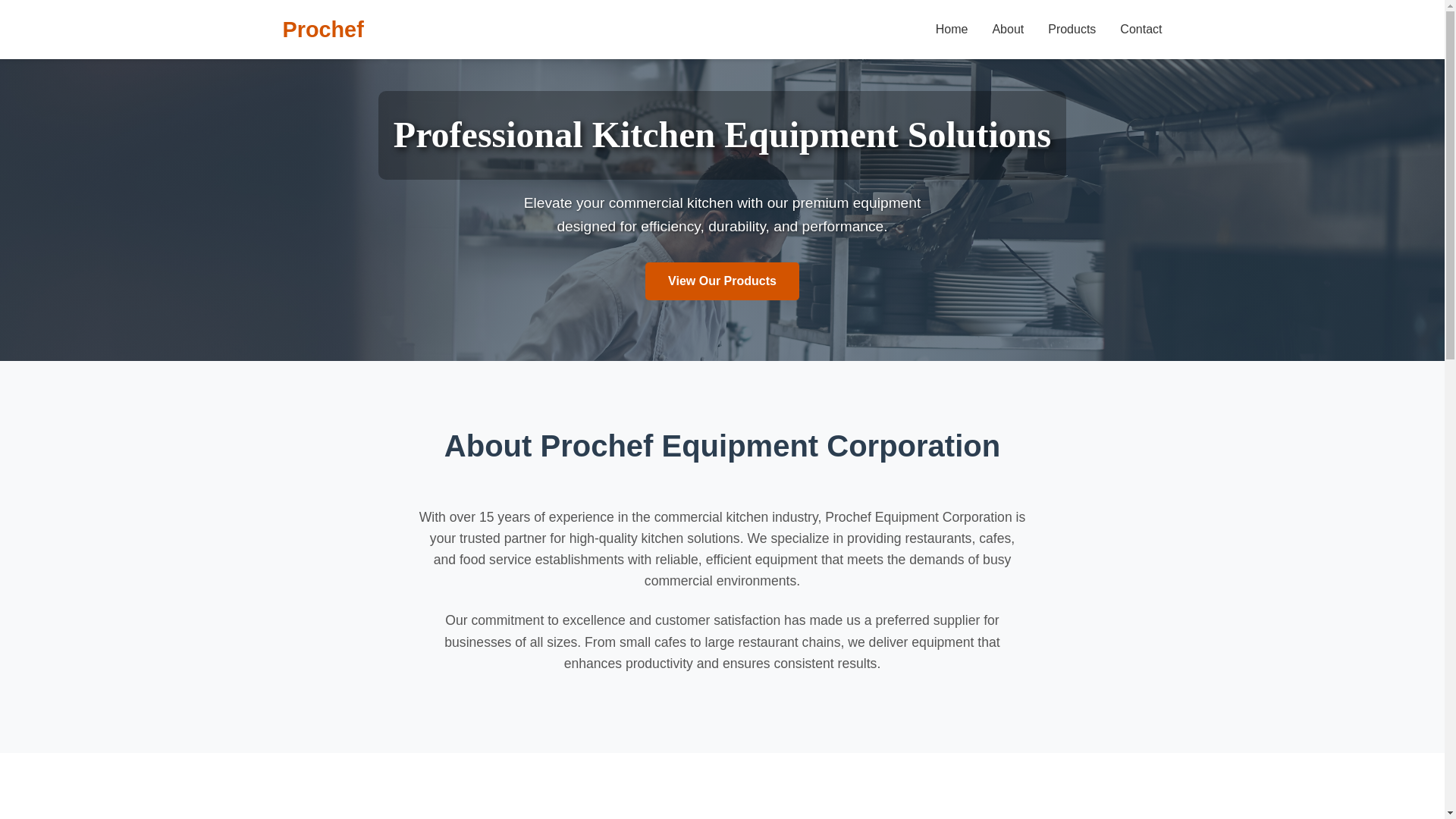 website screenshot of https://prochef-website.pages.dev/