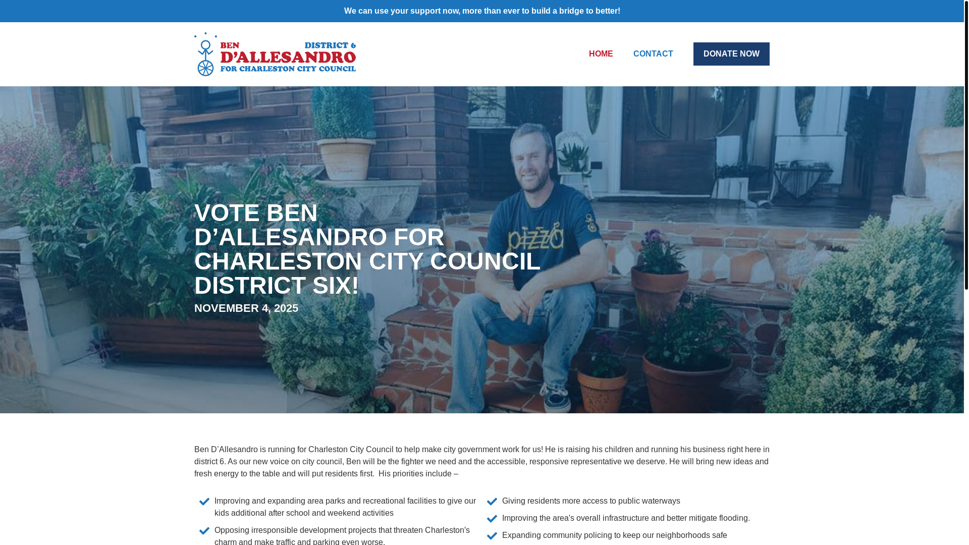 website screenshot of https://benforcharleston.net/