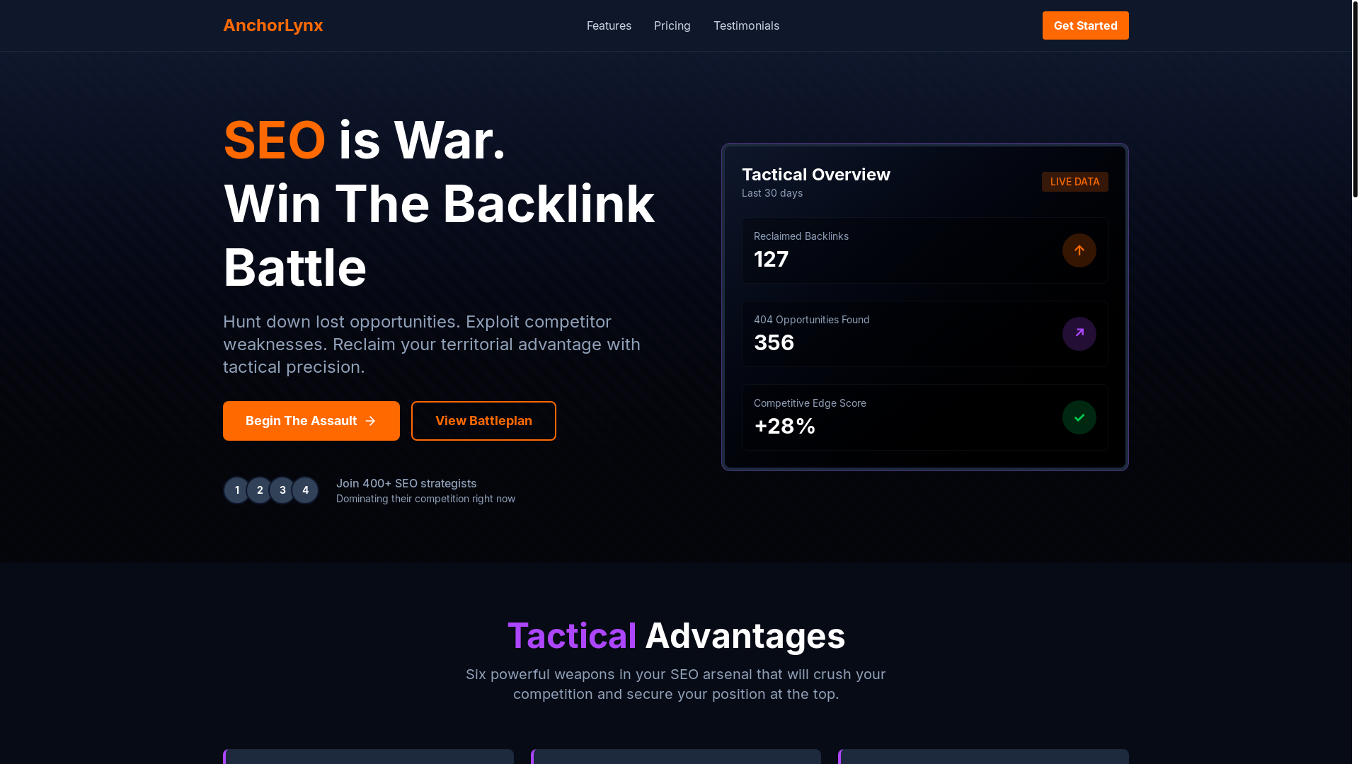 website screenshot of https://anchorlynx.pages.dev/