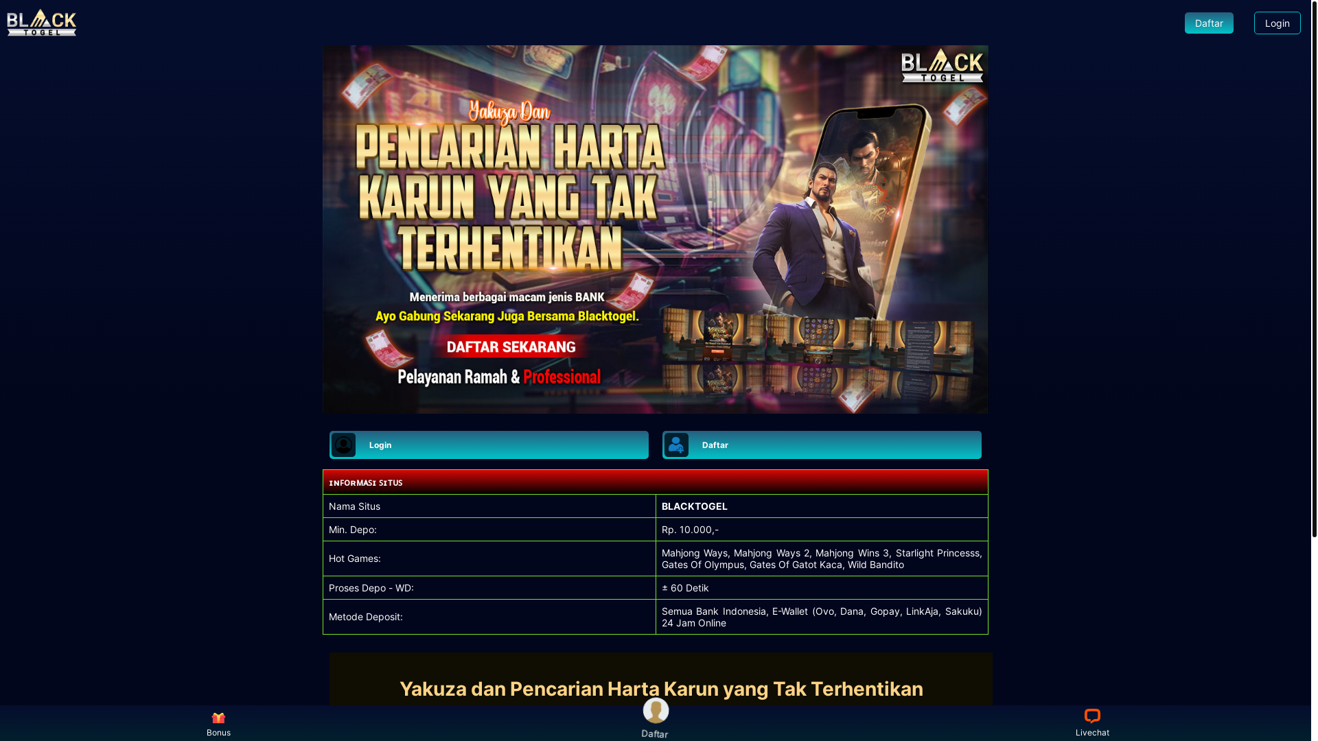 website screenshot of https://yakuza-dan-pencarian-harta-karun-yang-tak-terhentikan.pages.dev/