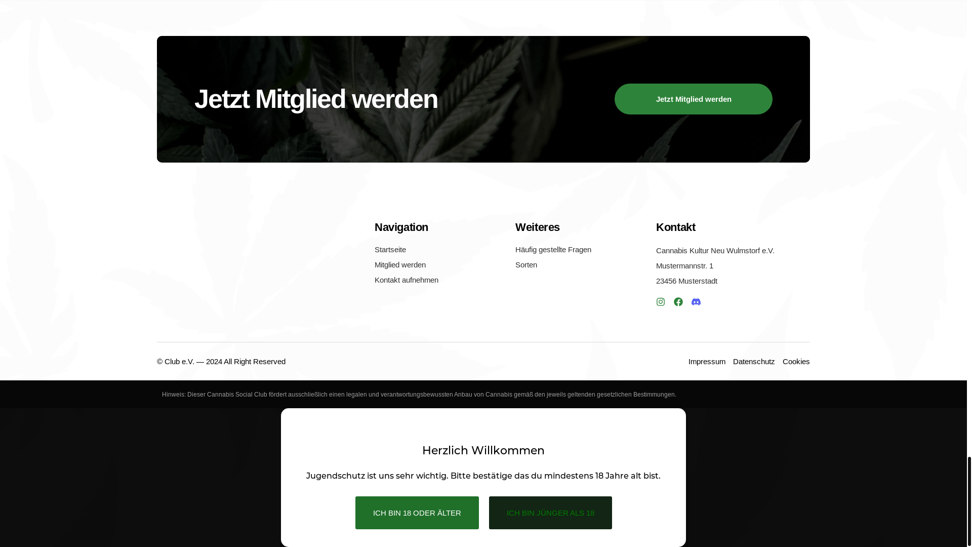 website screenshot of https://cannabiskultur-ev.de/