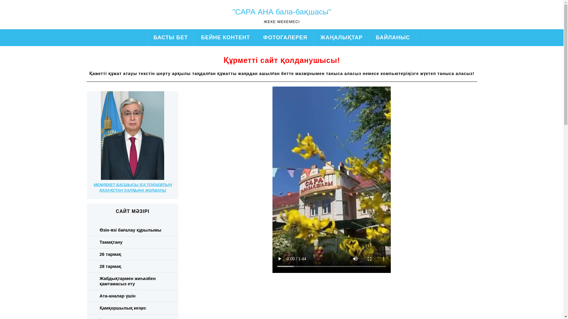 website screenshot of https://sara-ana.kz/