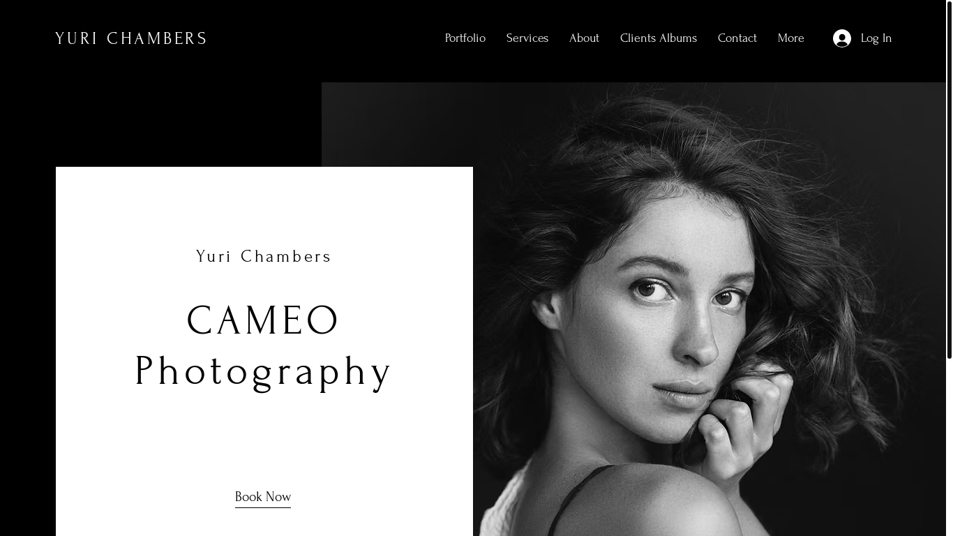 website screenshot of https://cameophotography813.com/