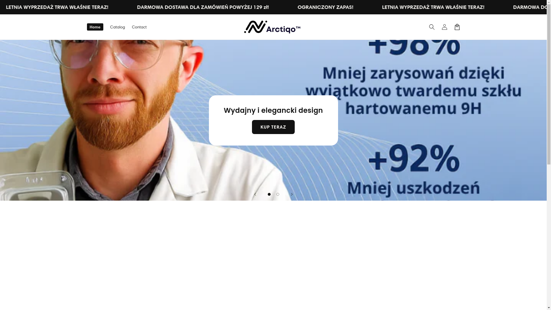 website screenshot of https://arctiqo.pl/