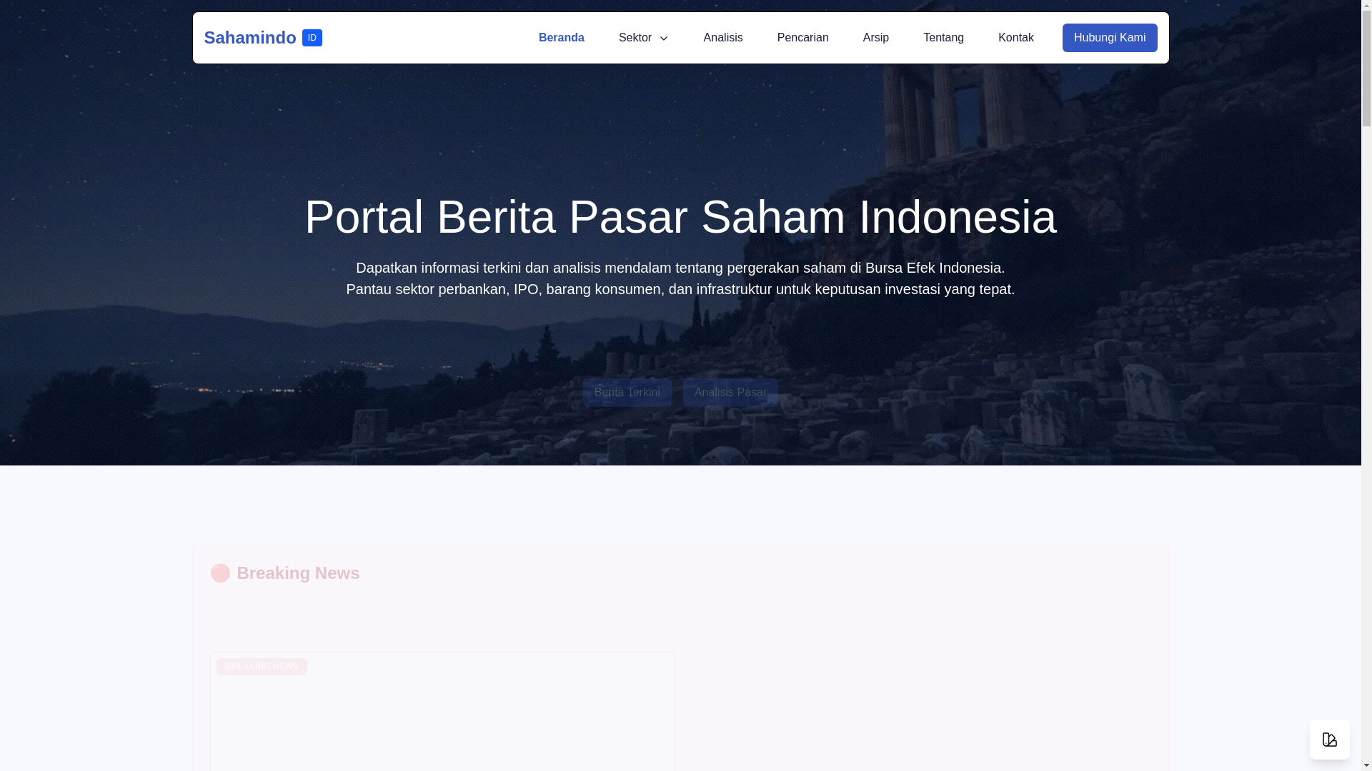 website screenshot of https://sahamindo-titancore-astro.pages.dev/