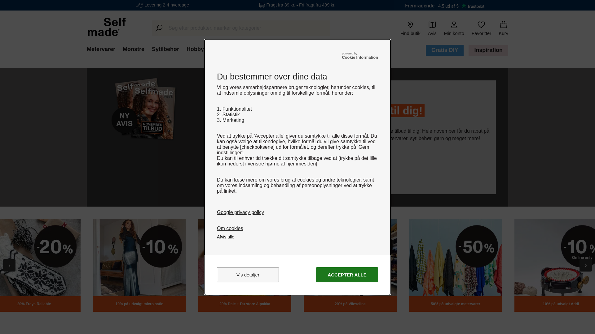 website screenshot of https://vildmedstrik.dk/
