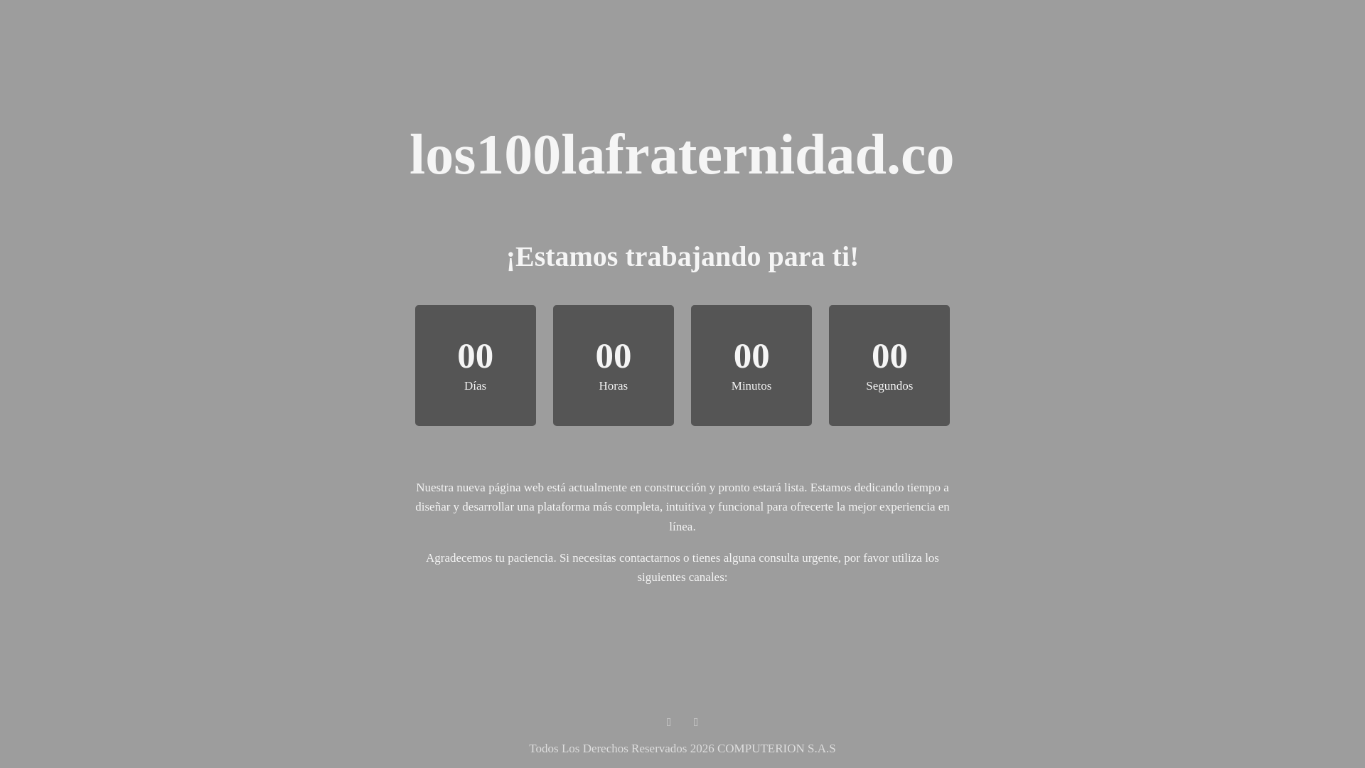 website screenshot of https://los100lafraternidad.com/
