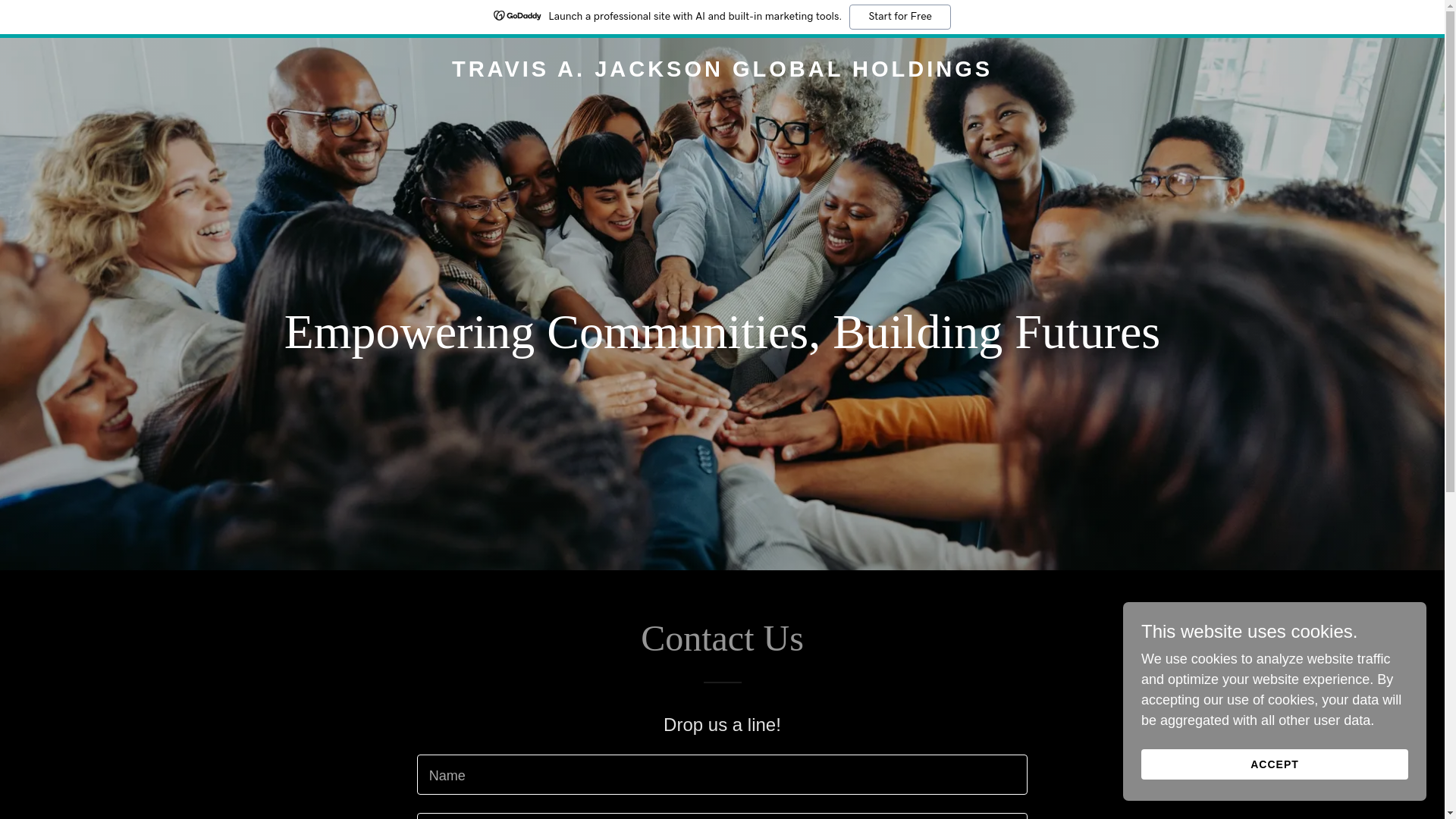 website screenshot of https://travisajackson.org/