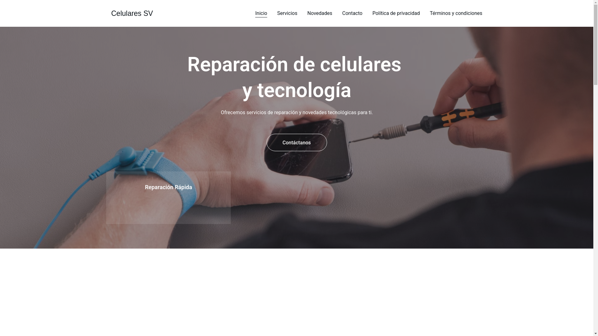 website screenshot of https://celularesv.site/