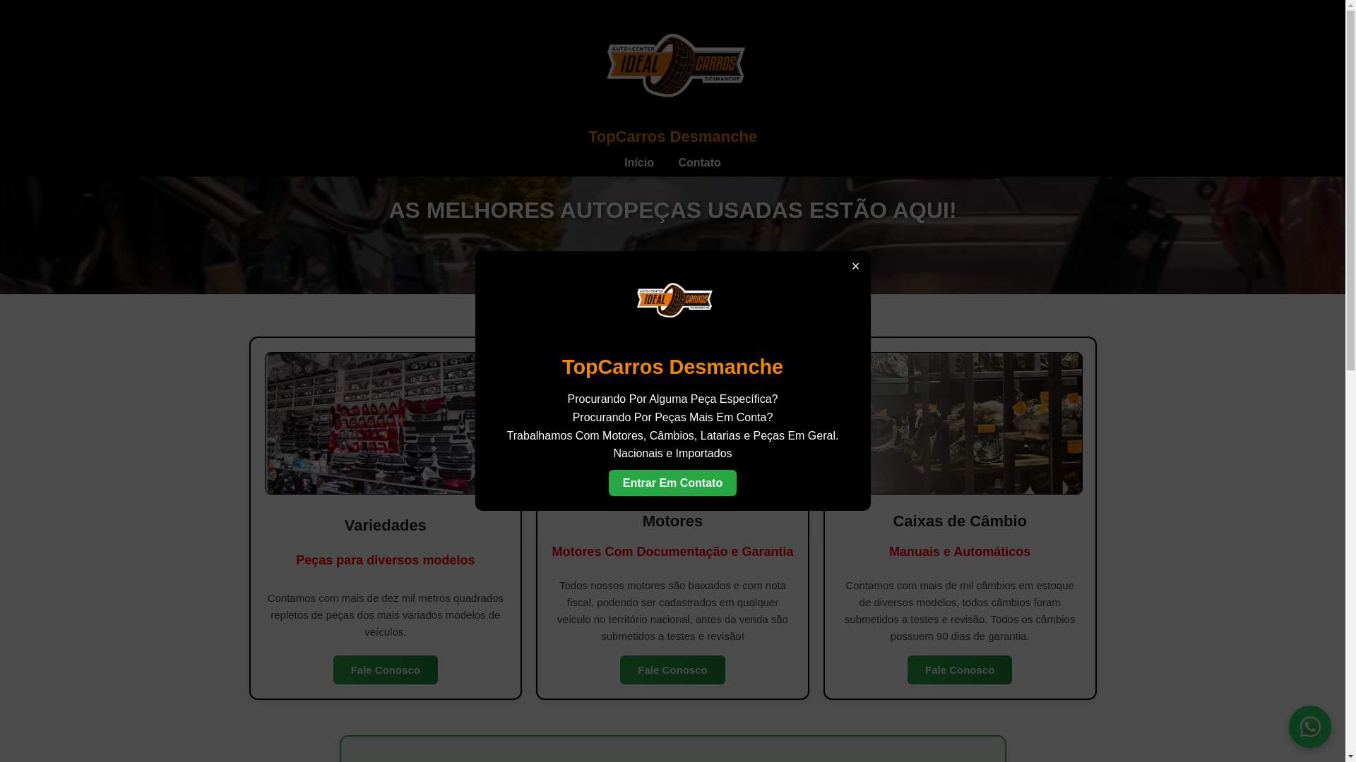 website screenshot of https://idealcarros-desmanche.com/