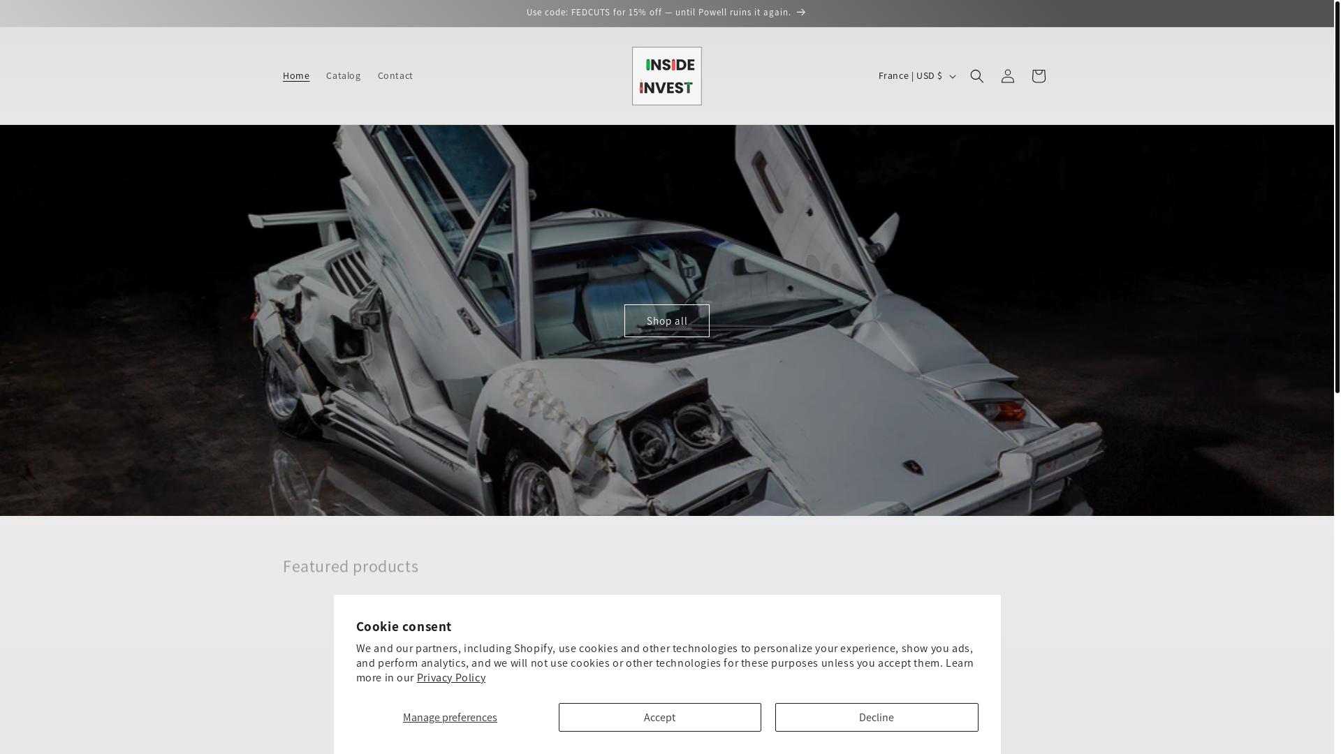 website screenshot of https://insideinvest.store/