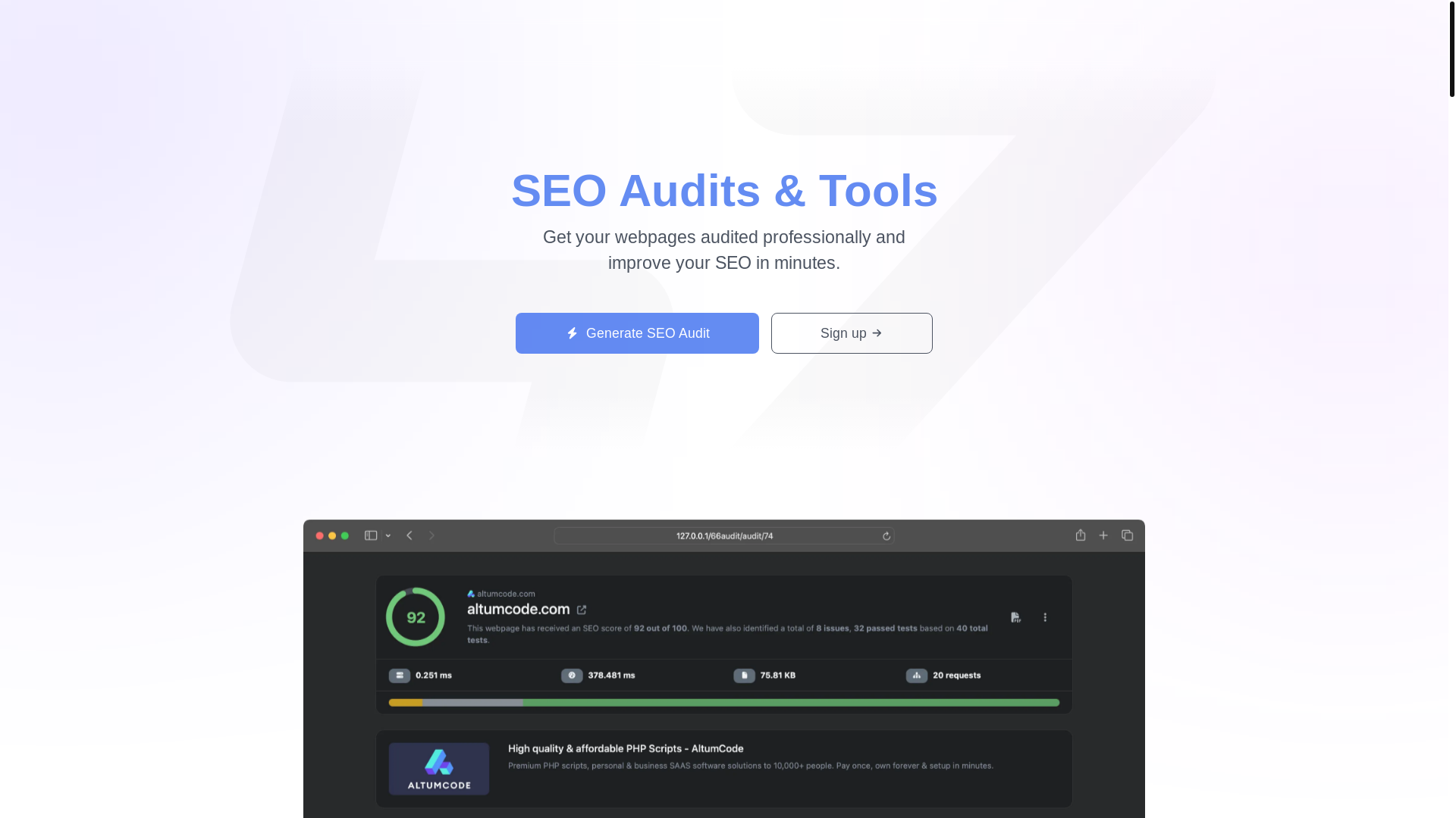 website screenshot of https://rankbrowse.com/