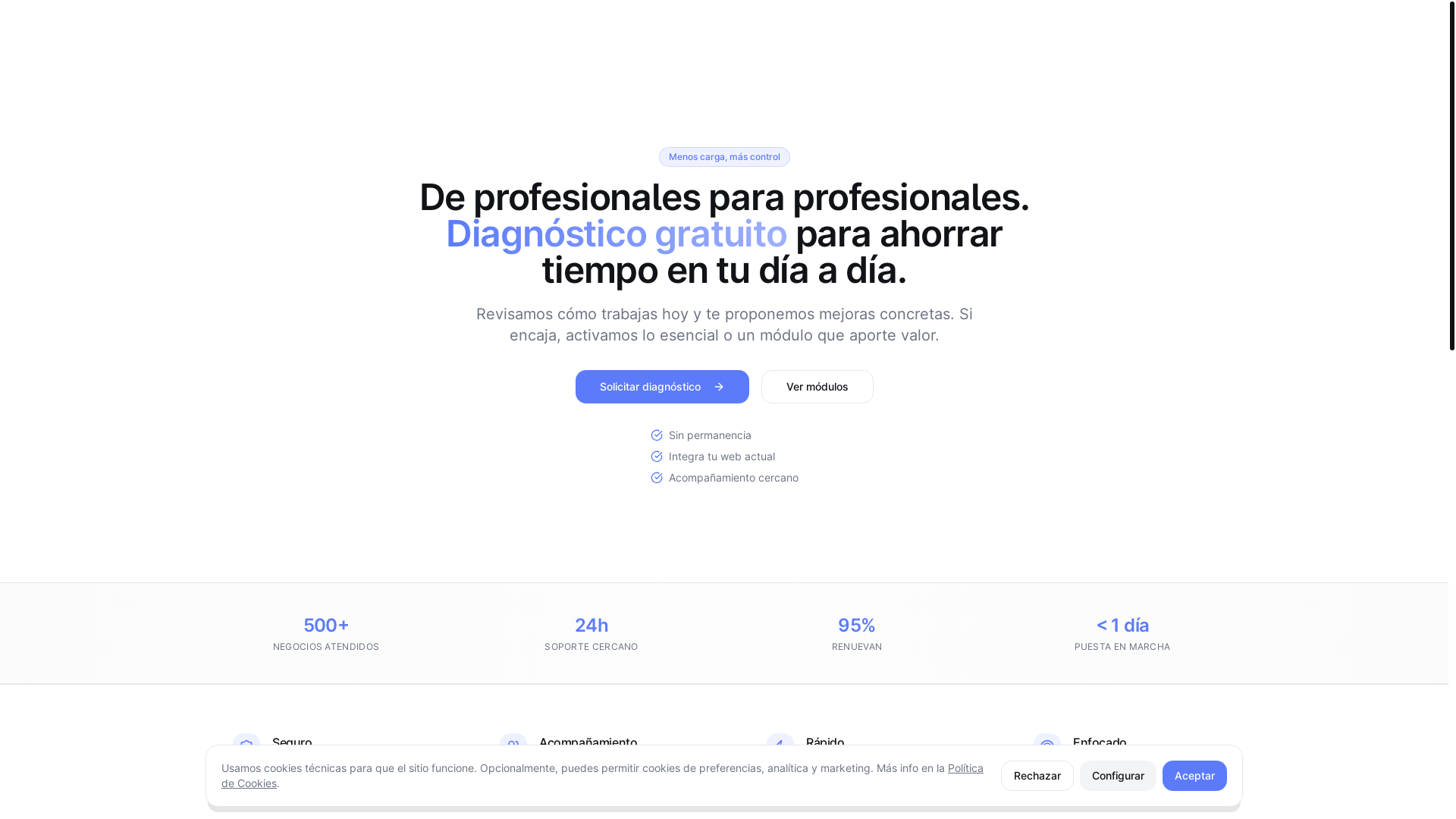 website screenshot of https://renuevatunegocio.com/