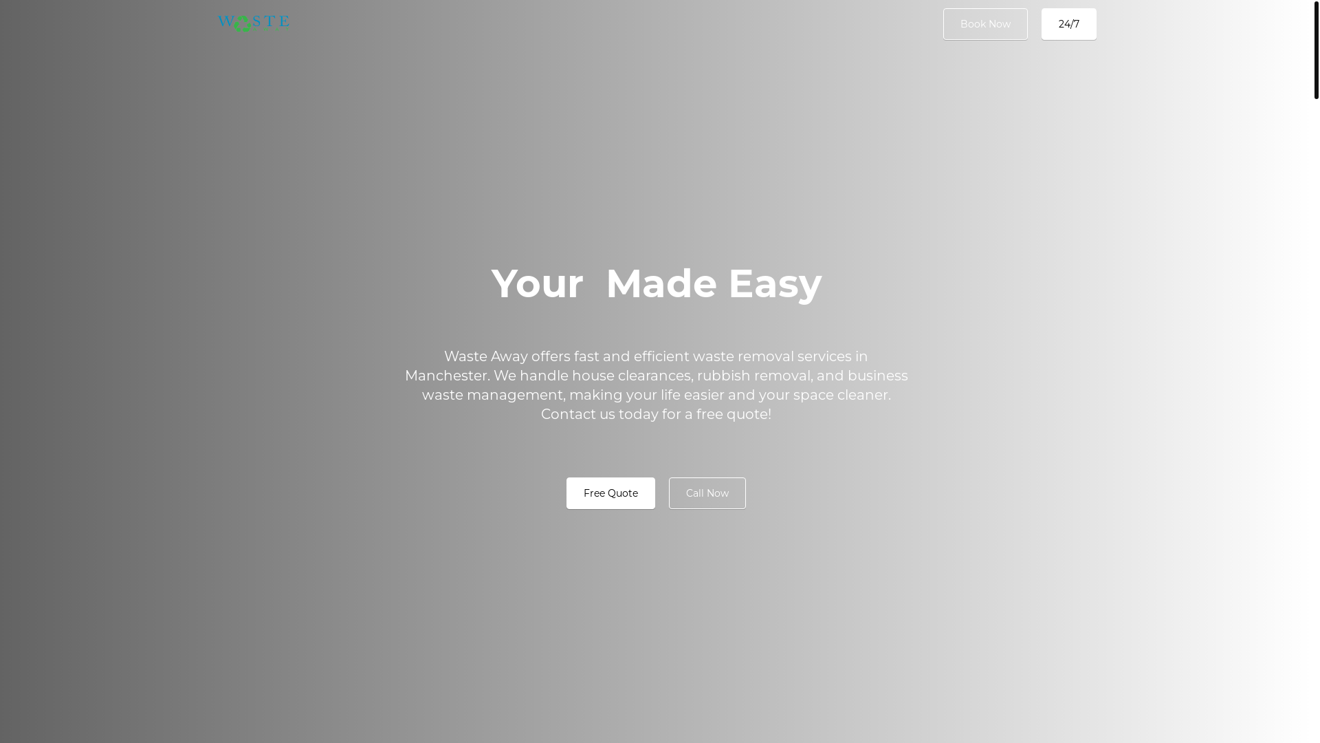 website screenshot of https://wastesawaytoday.com/
