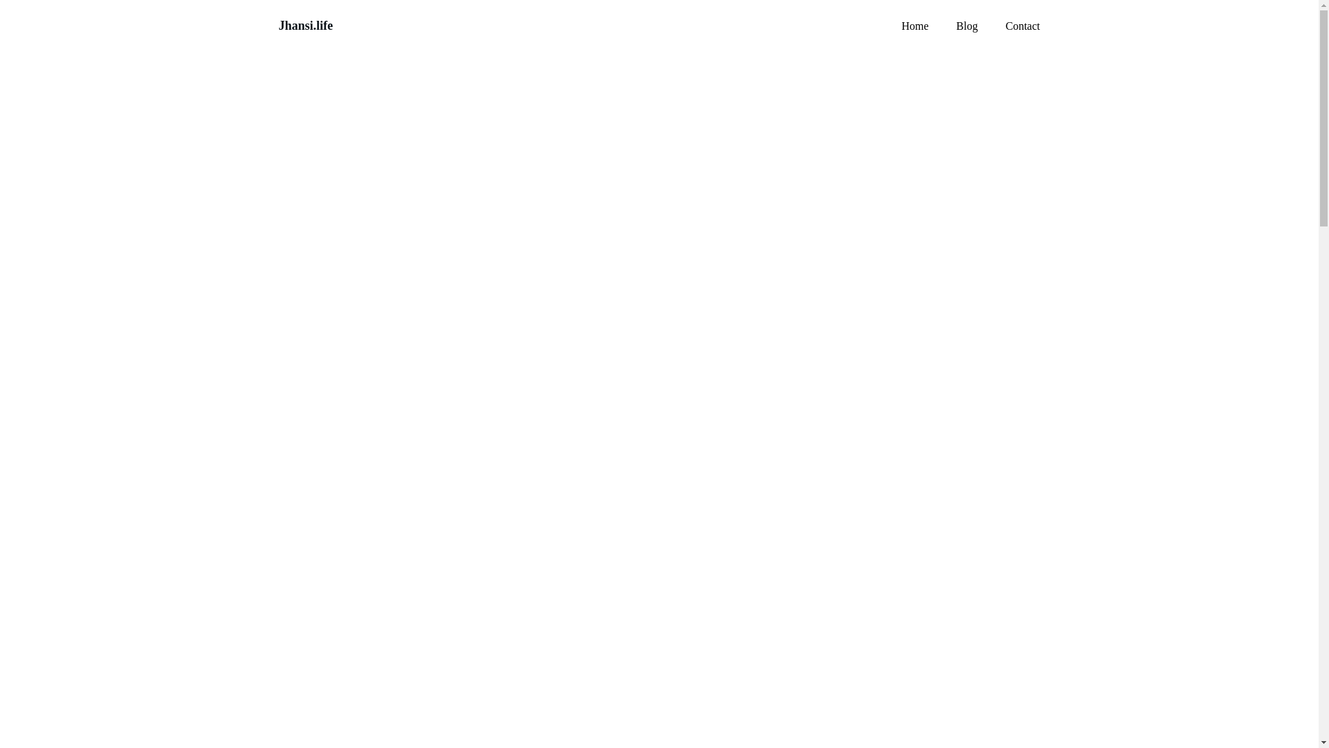 website screenshot of https://jhansi.life/