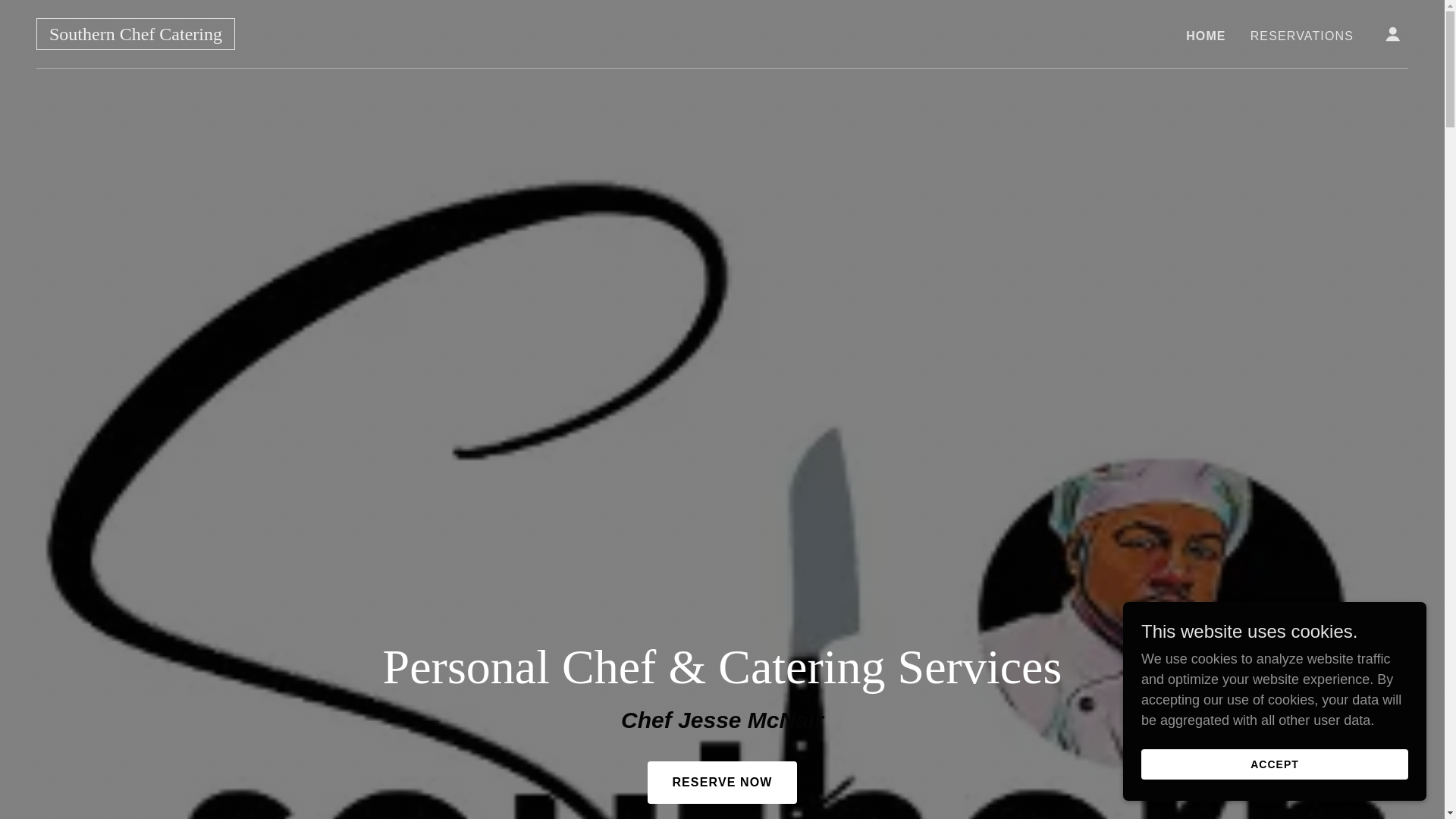 website screenshot of https://southernchef-catering.com/